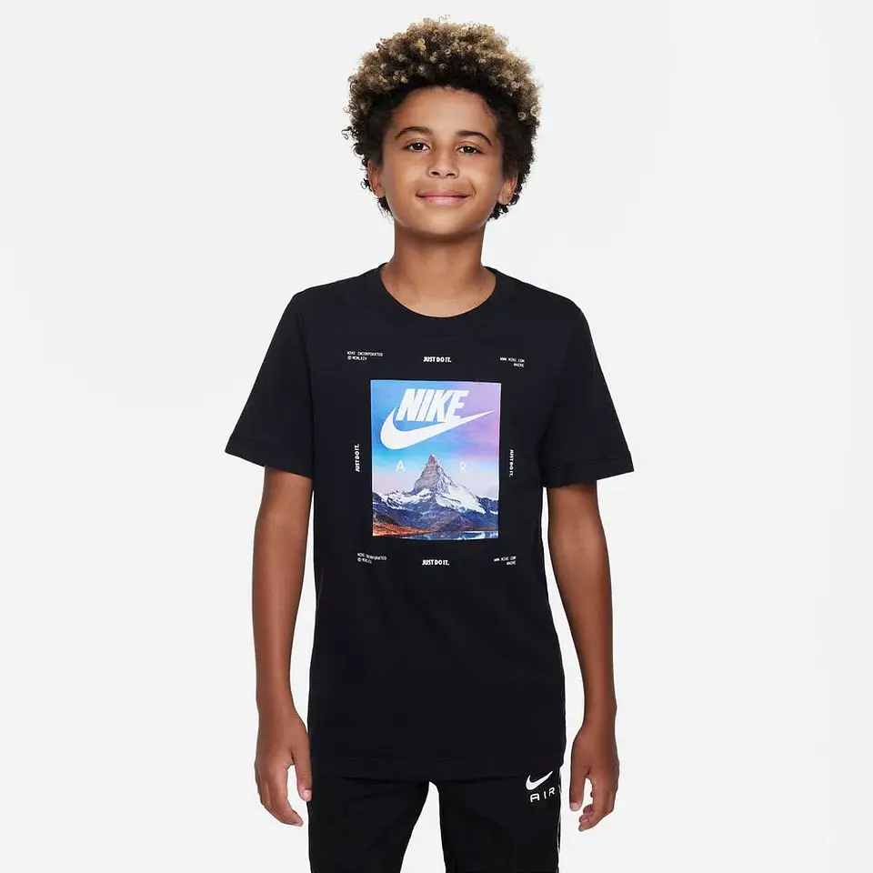 Polera Juvenil Negro Nike Dx1152-010 1