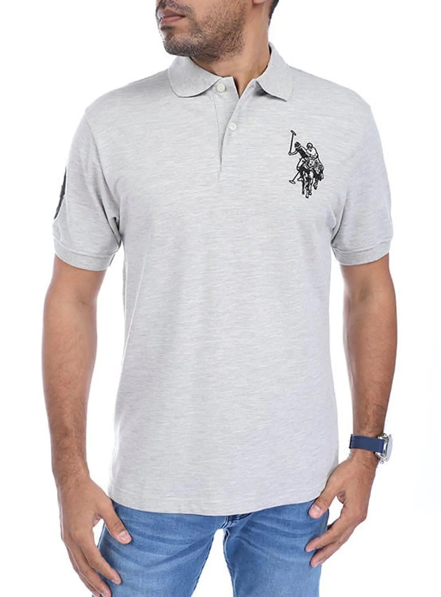 Polera Hombre Gris Rbg Uslpm-1017 1