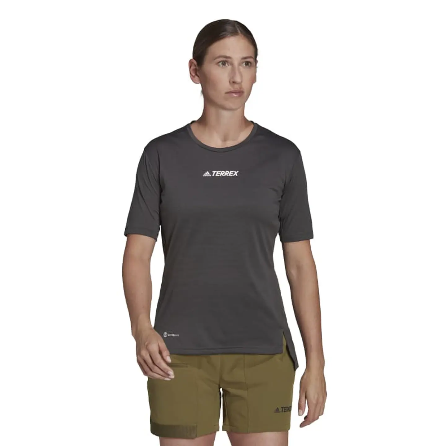Polera Mujer Gris Adidas H53386 1
