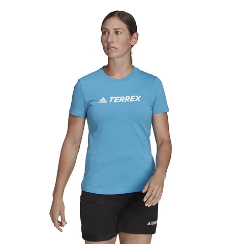Polera Mujer Azul Adidas He1644