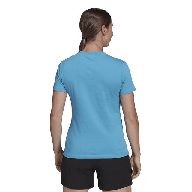 Polera Mujer Azul Adidas He1644