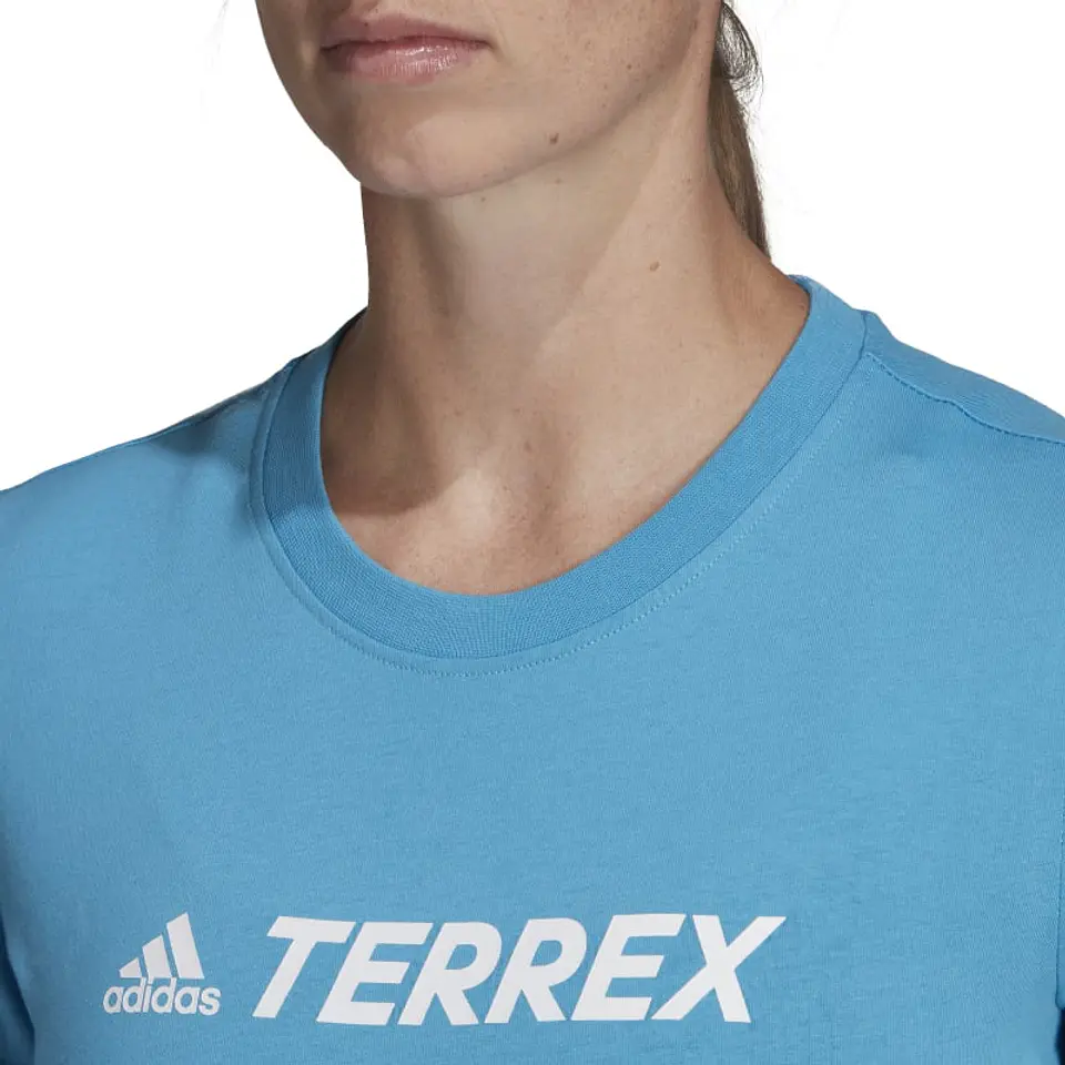 Polera Mujer Azul Adidas He1644 5