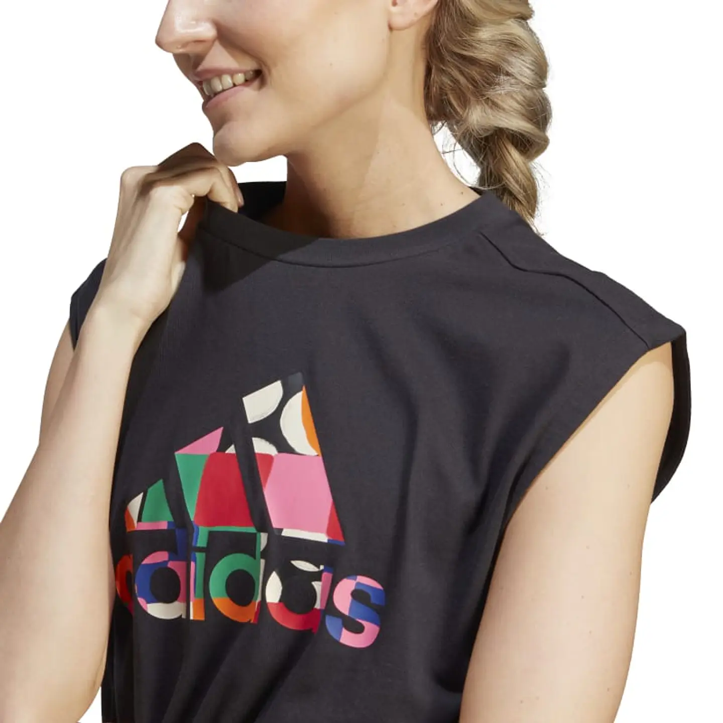 Polera Negra Adidas Hs1201 4