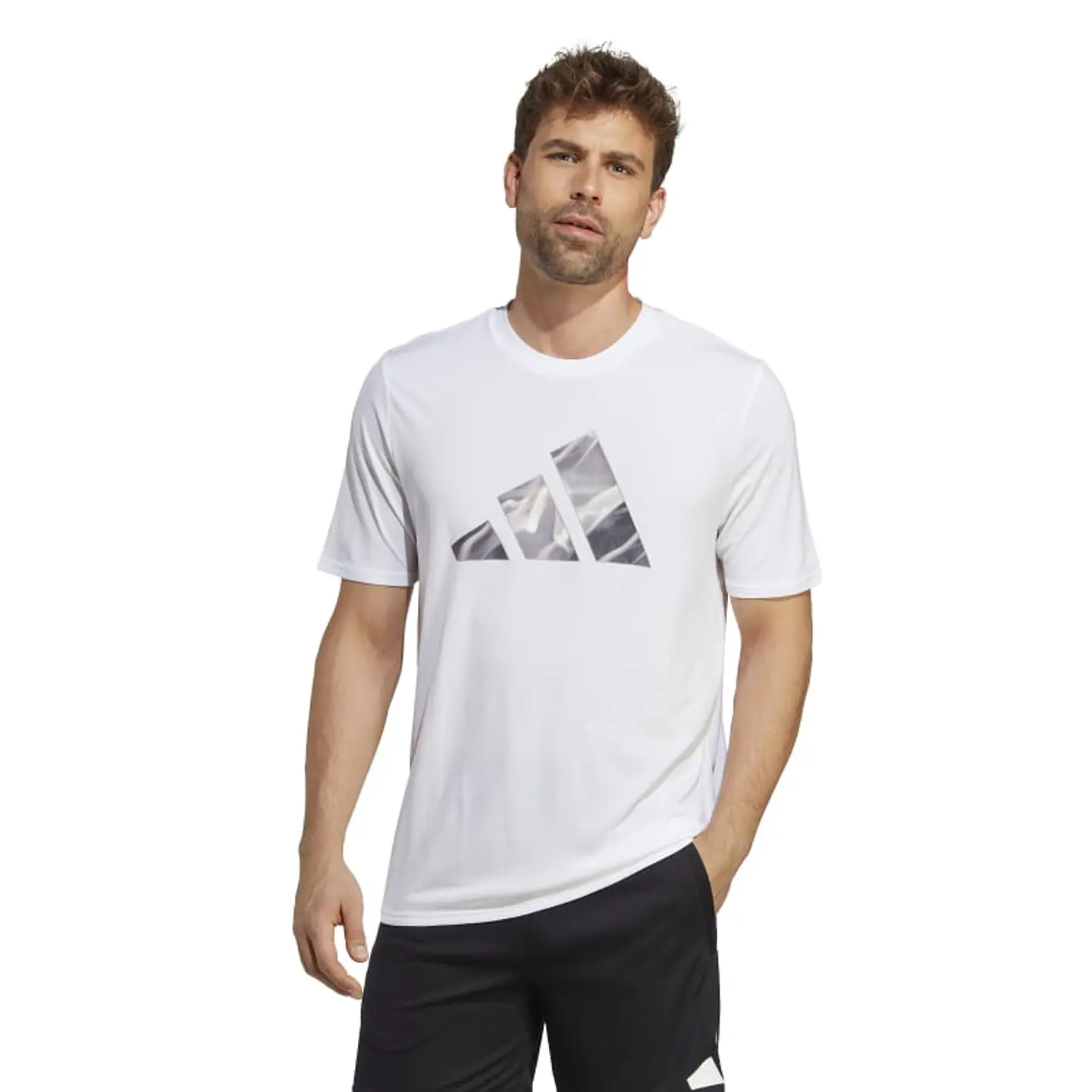 Polera Hombre Blanca Adidas Ib7921 1