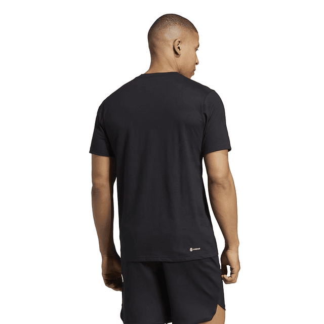 Polera Hombre Negra Adidas Ib8273