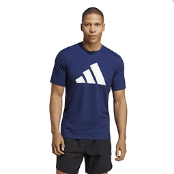 Polera Hombre Azul Adidas Ib8275