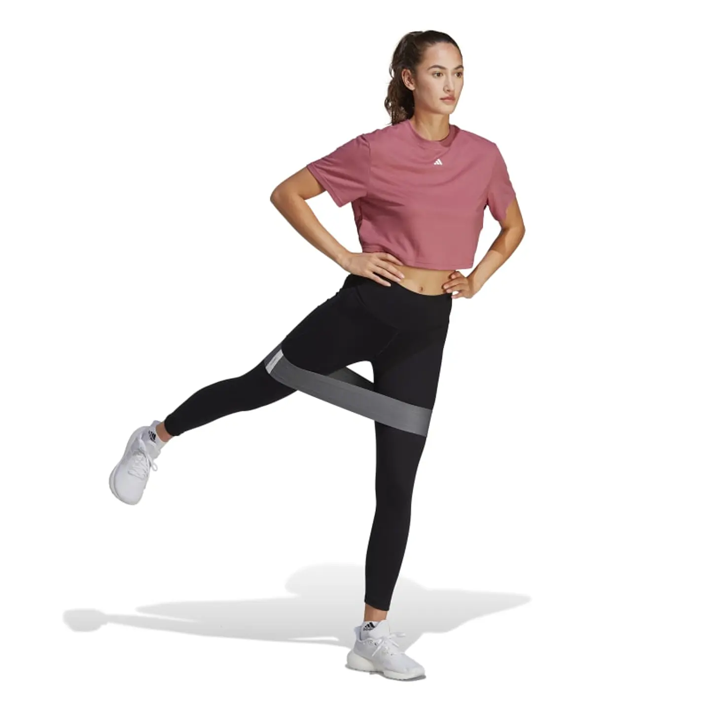 Polera Mujer Rosada Adidas Ib8563 3