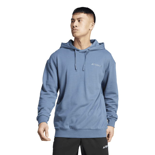 Polerón Hombre Celeste Adidas Ib6563