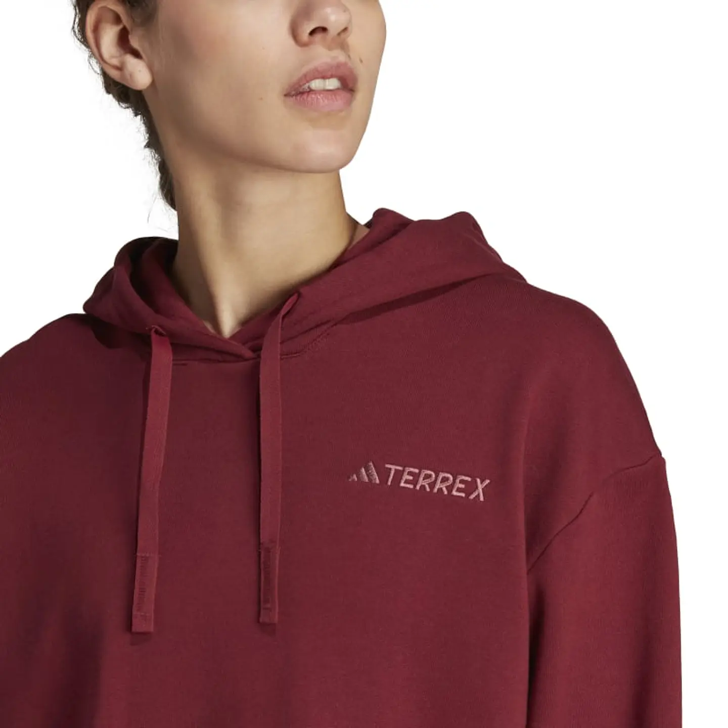 Polerón Mujer Burdeo Adidas Ib6566 5