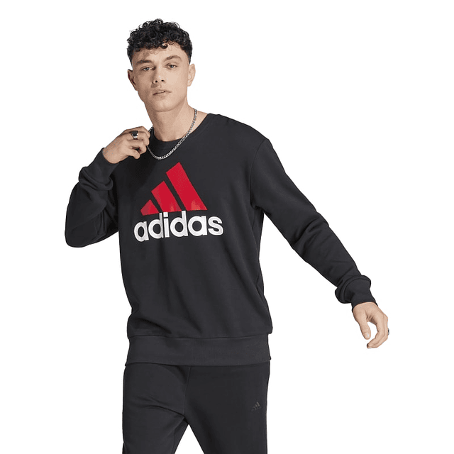 Polerón Hombre Negro Adidas Ij8583