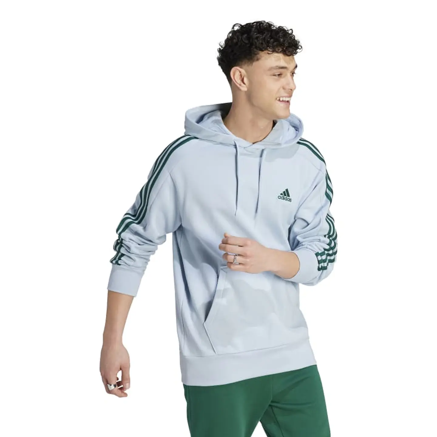 Polerón Hombre Celeste Adidas Ij8680 1