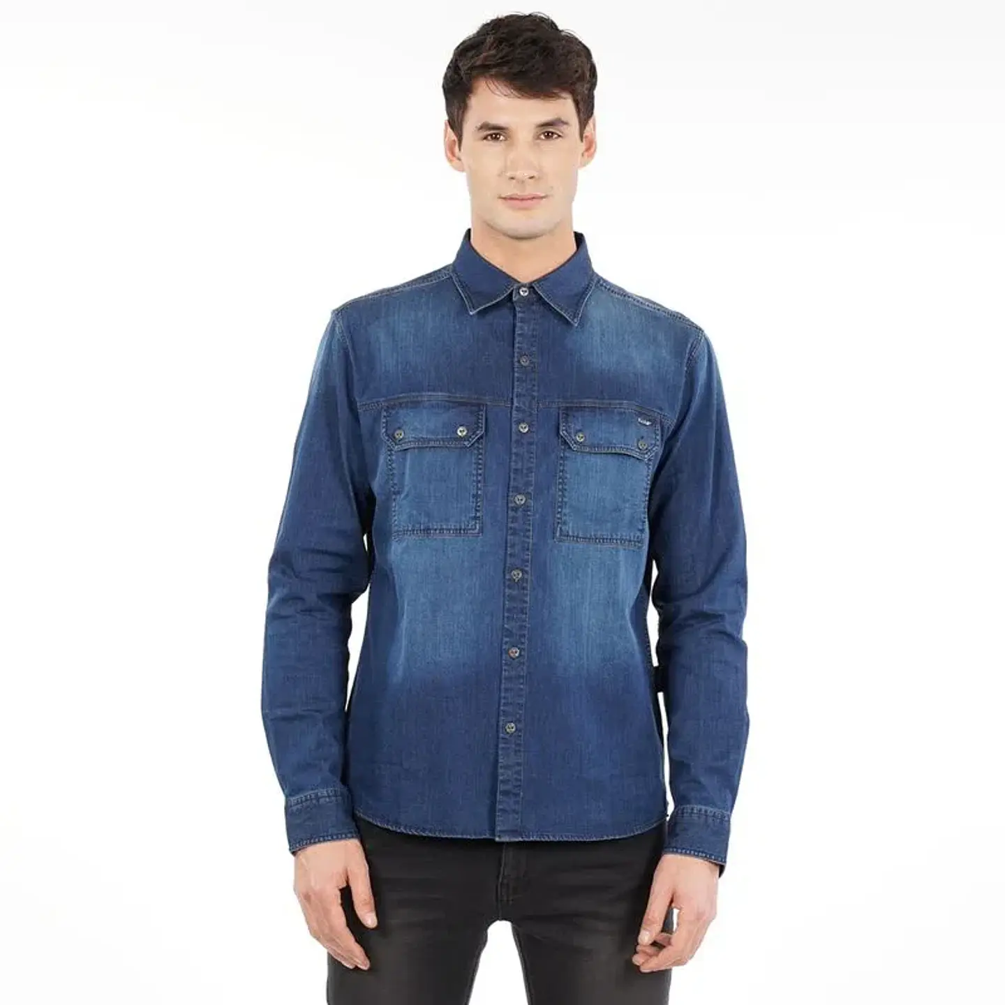 Camisa Hombre Azul Ellus Bm082810 1