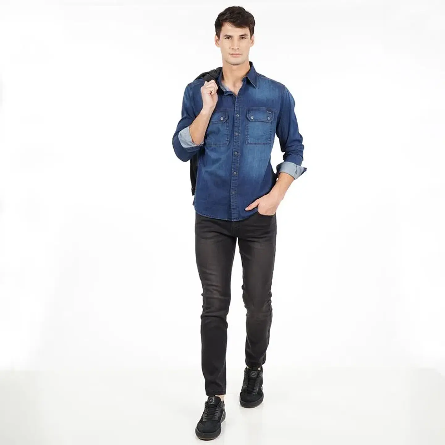 Camisa Hombre Azul Ellus Bm082810 3