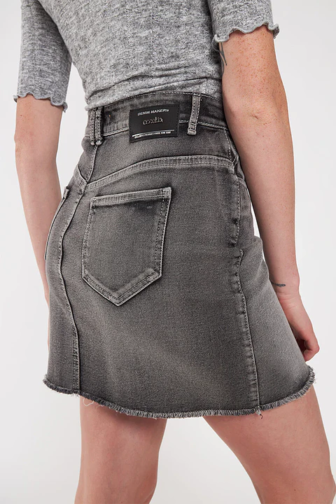 Falda Mujer Gris Amalia 3813