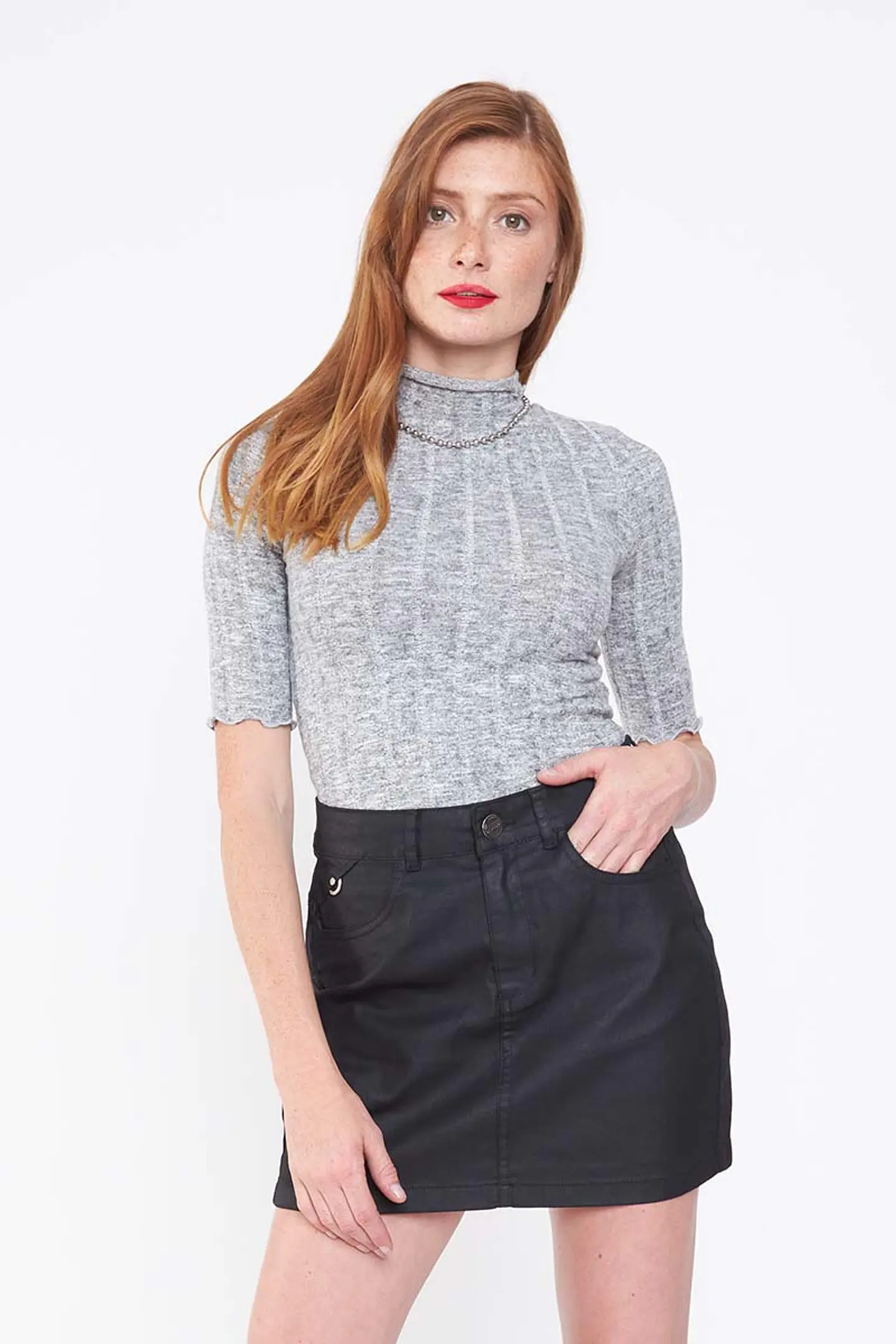 Falda Mujer Negra Amalia 3963 1