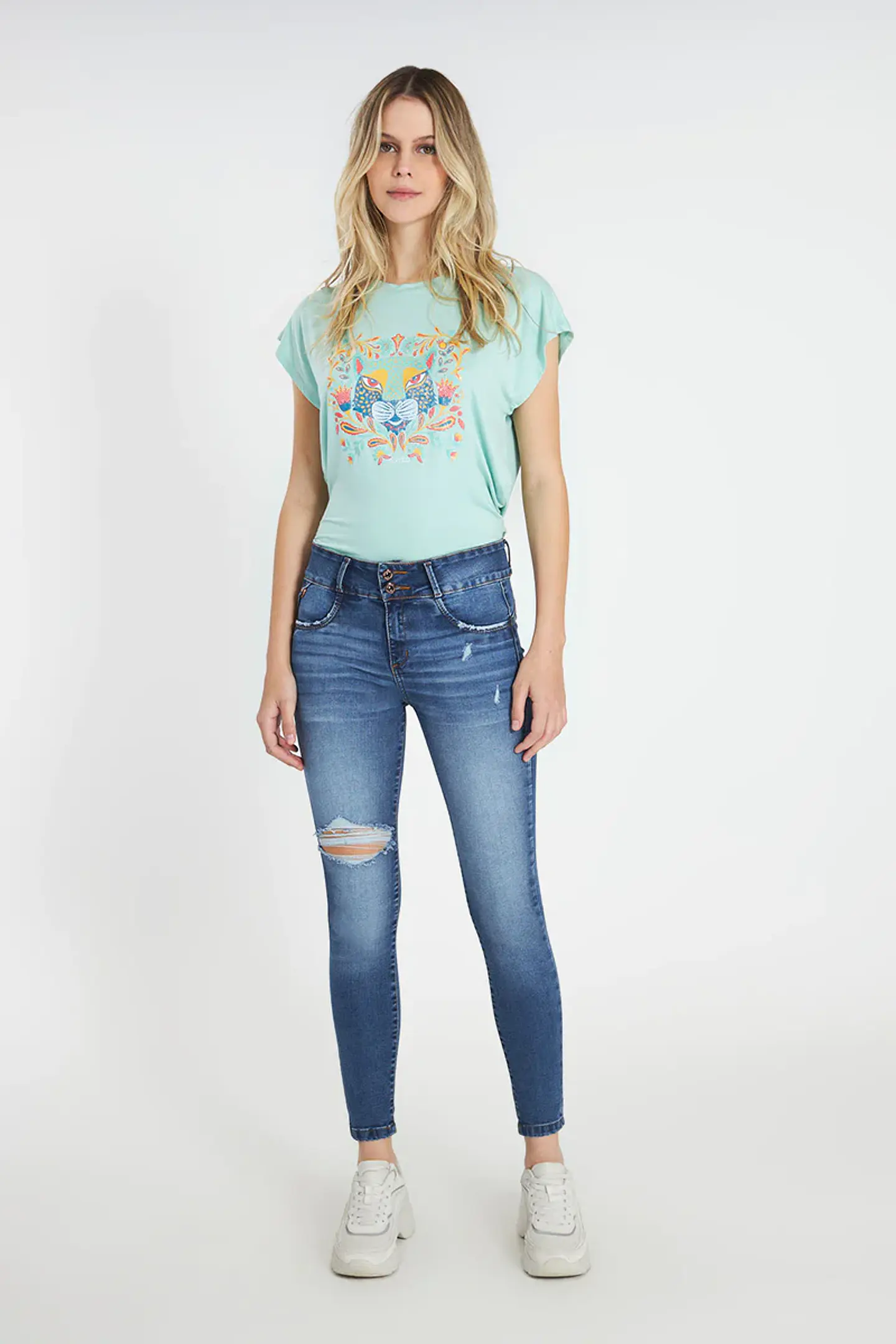 Pantalón Mujer Azul Amalia 4023 1