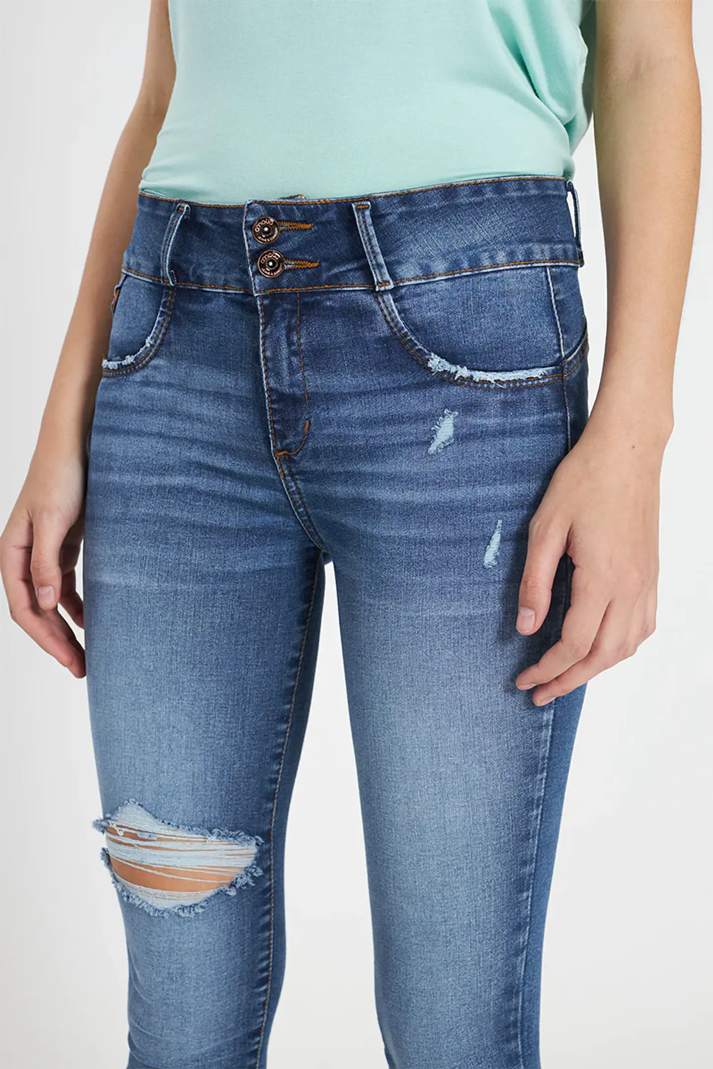 Pantalón Mujer Azul Amalia 4023 3