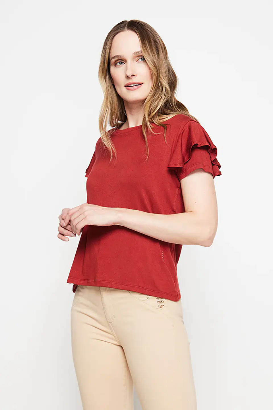 Polera Mujer Terracota Amalia 4336 1