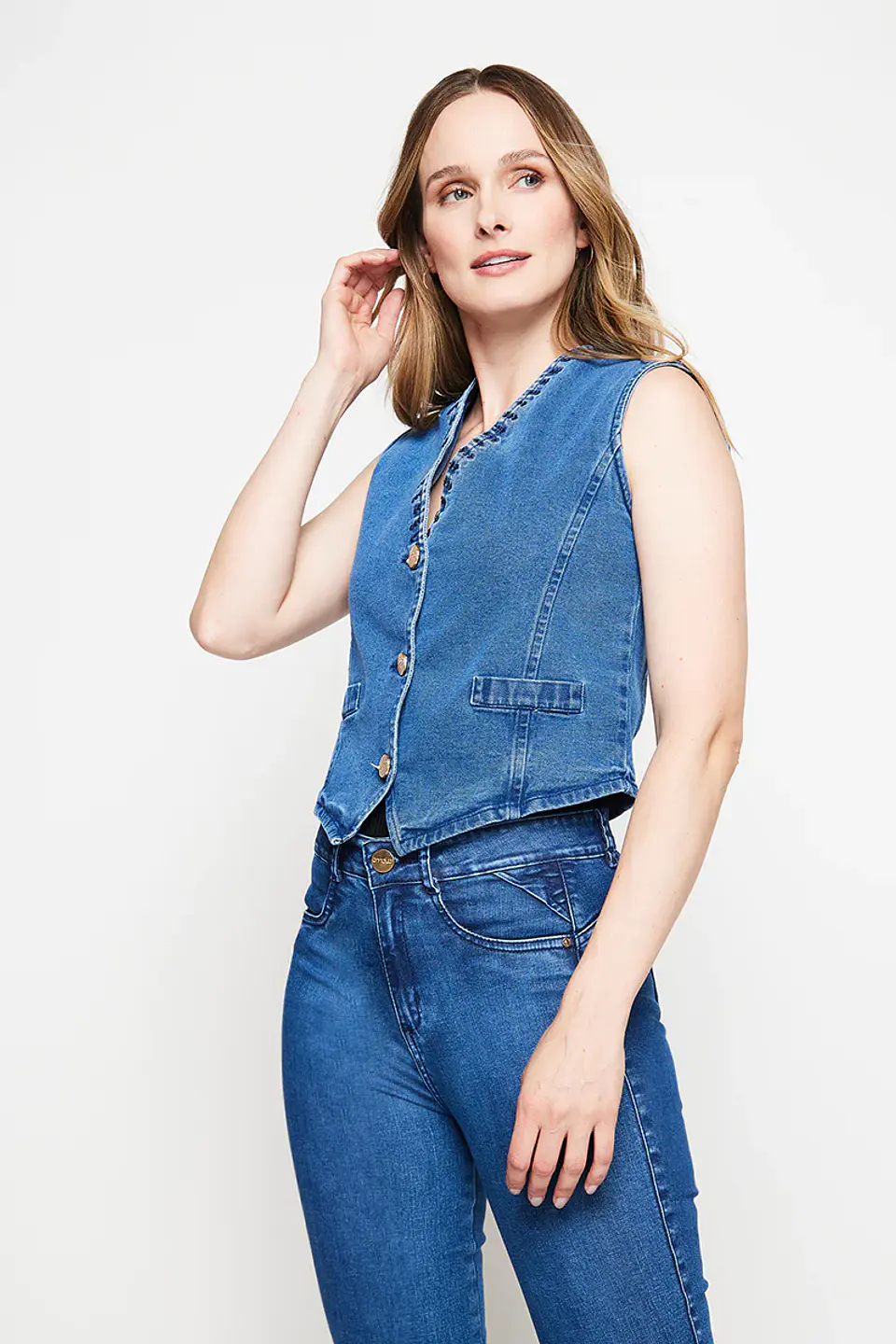 Vest Mujer Azul Amalia 4405 1
