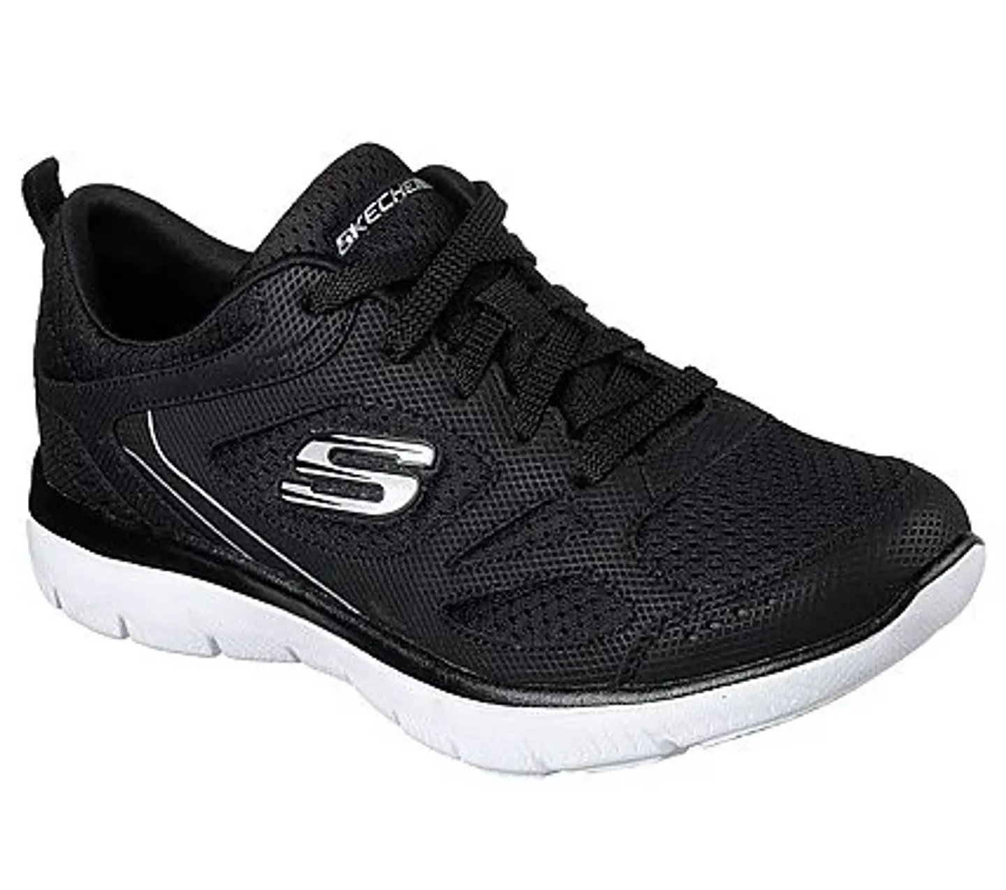 Zapatilla Mujer Negra Skechers 12982Bkw 1