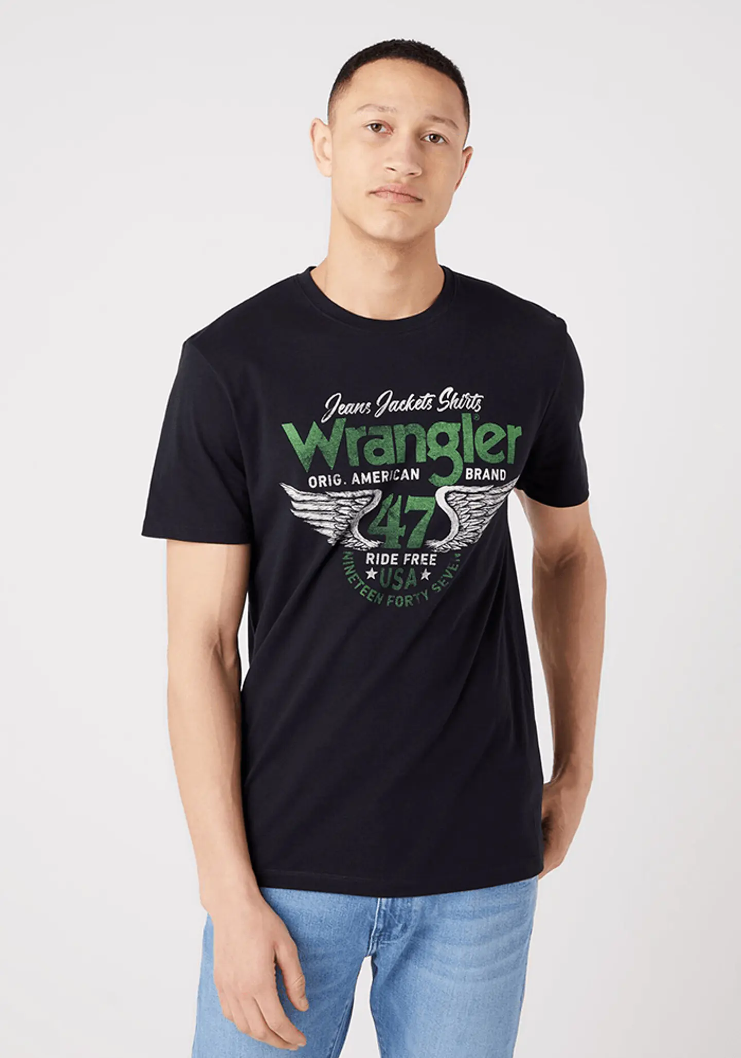 Polera Hombre Negra Wrangler 142160 1