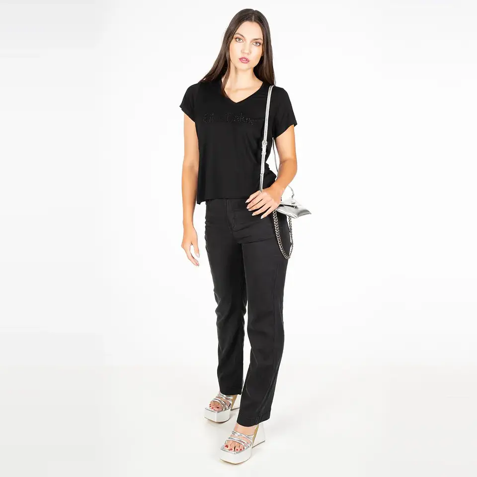 Polera Mujer Negra Ellus DFC50700 2