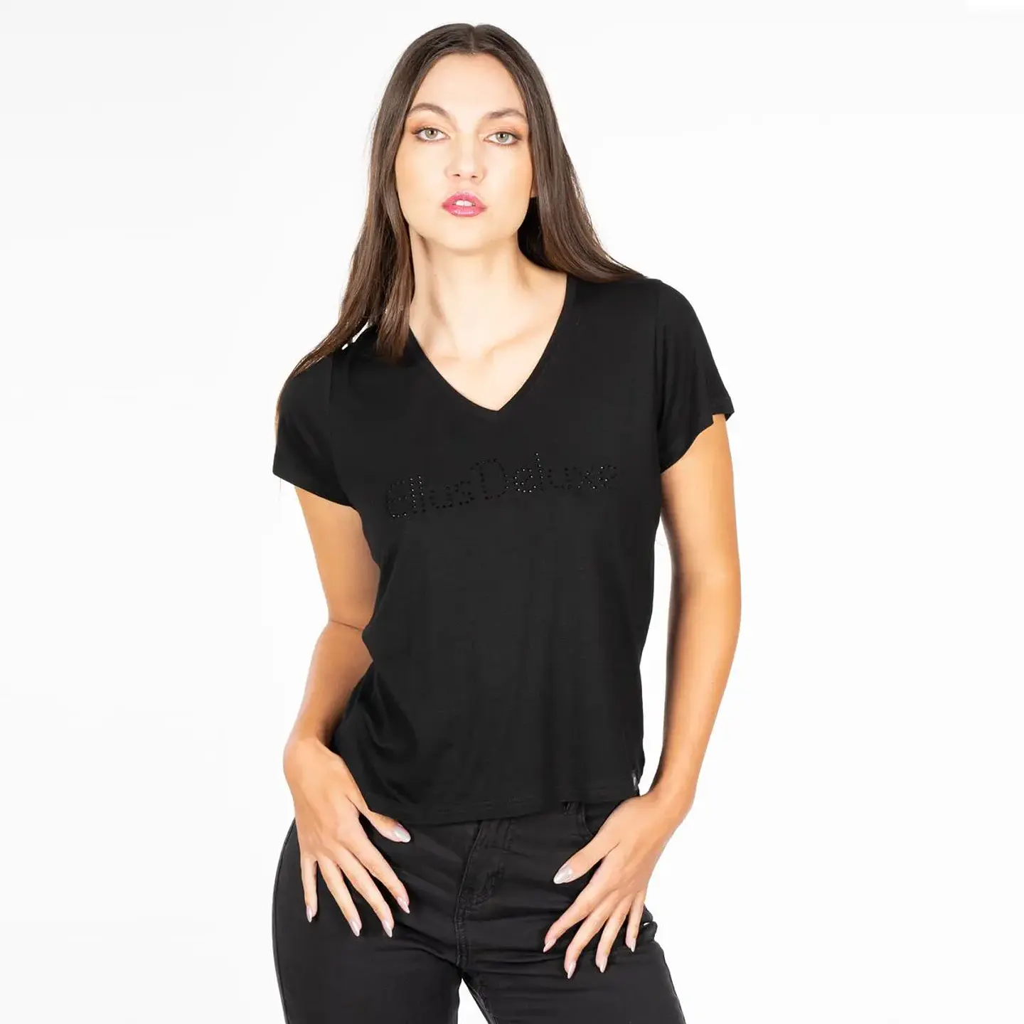 Polera Mujer Negra Ellus DFC50700 1