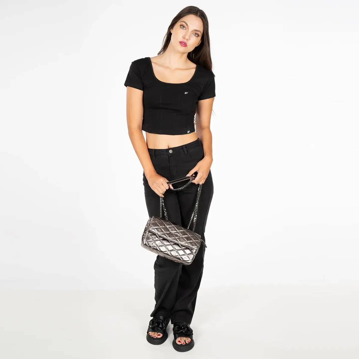 Polera Mujer Negra Ellus DFC60715 2
