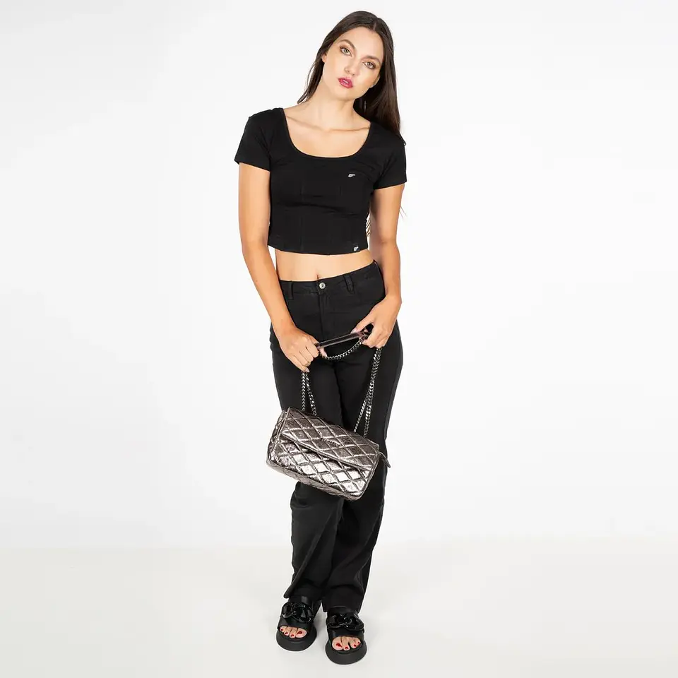 Polera Mujer Negra Ellus DFC60715 2