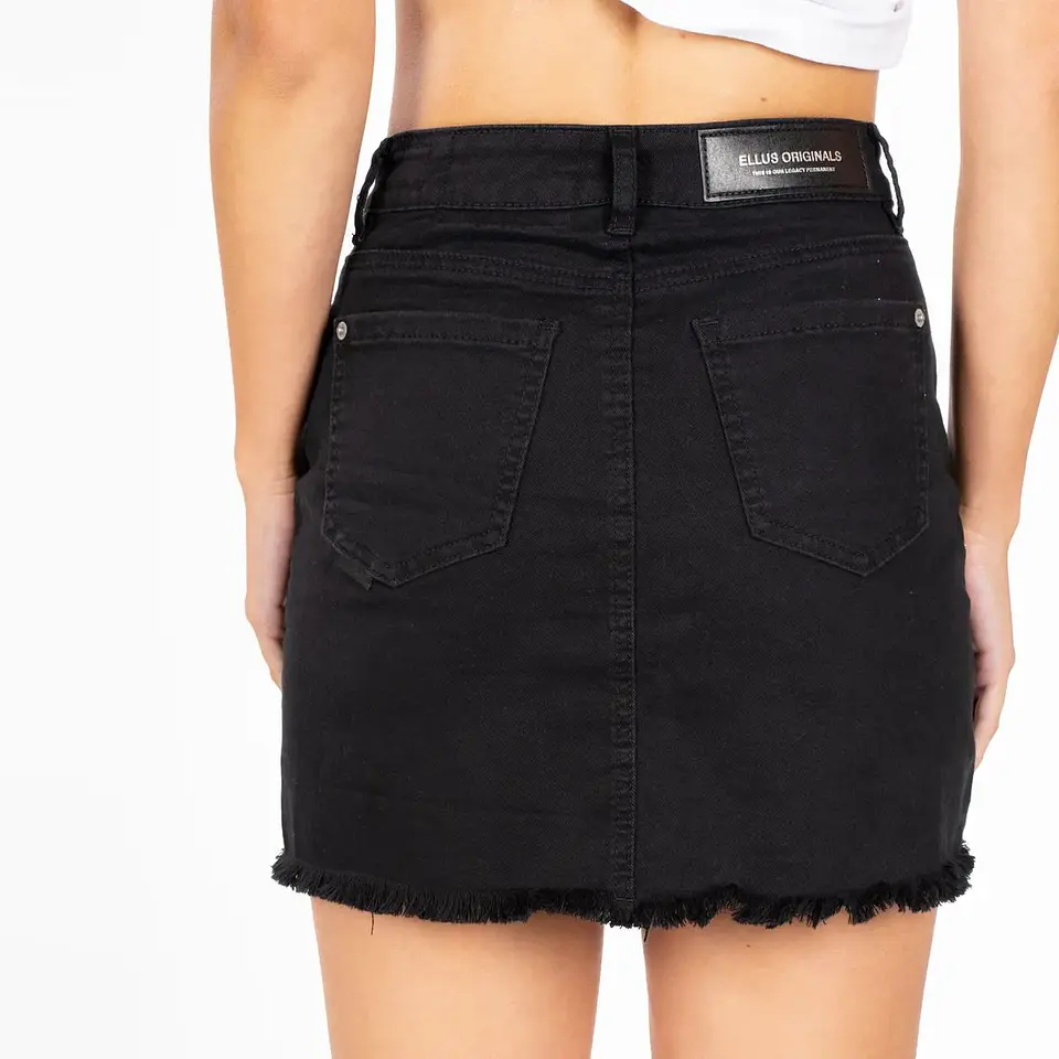 Falda Mujer Negra Ellus LFC24832 3