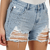 Short Jeans Mujer Celeste Ellus MF074025