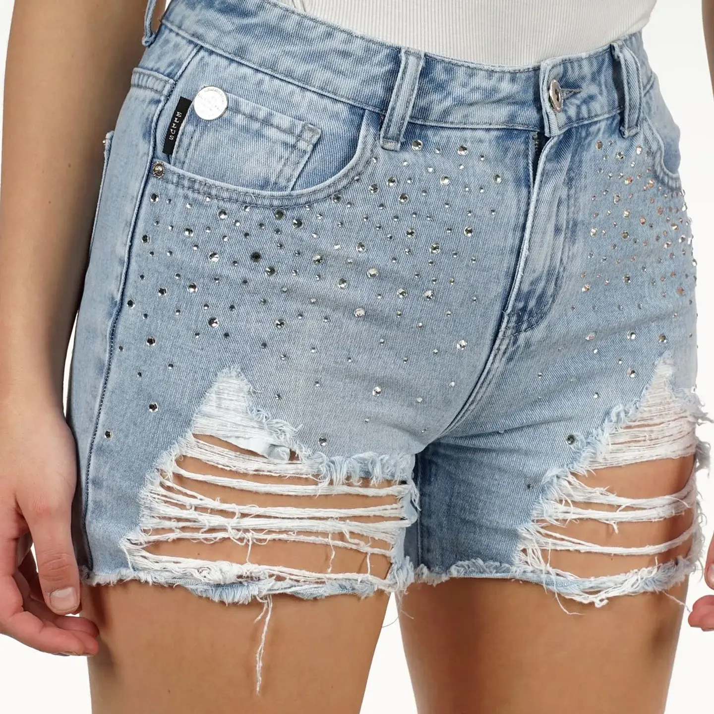 Short Jeans Mujer Celeste Ellus MF074025 4