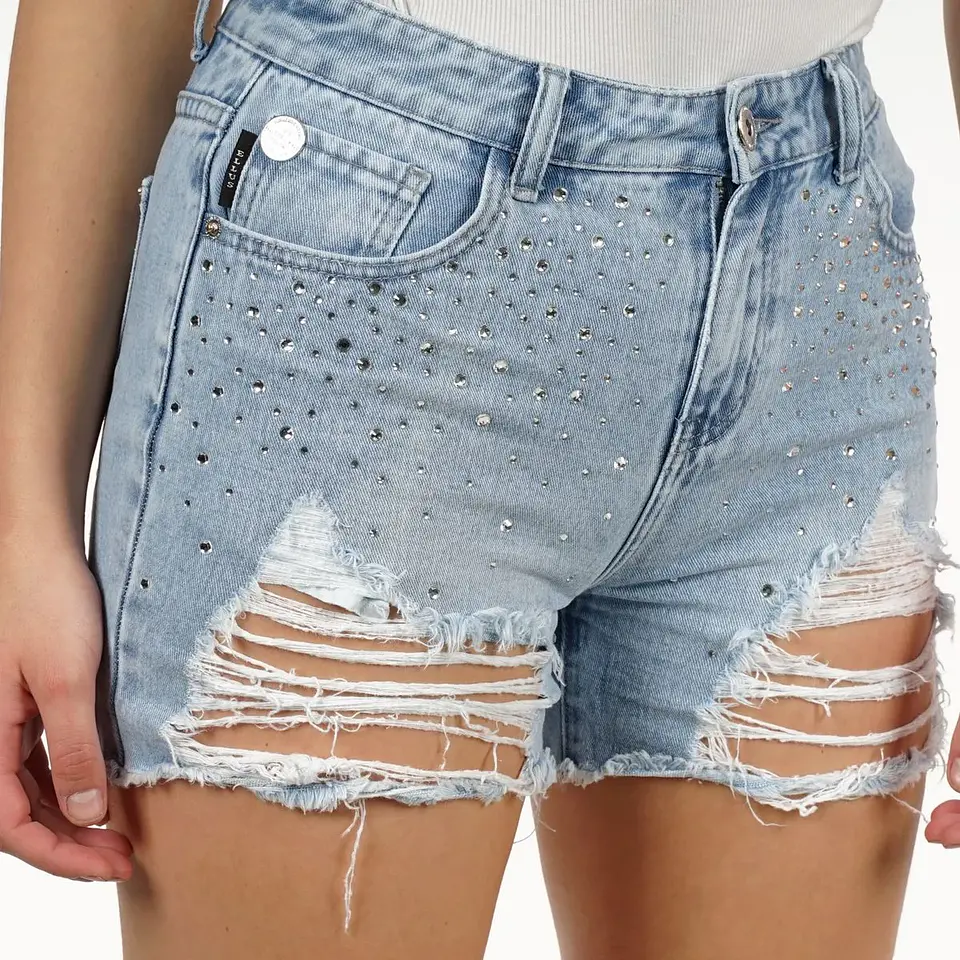Short Jeans Mujer Celeste Ellus MF074025 4
