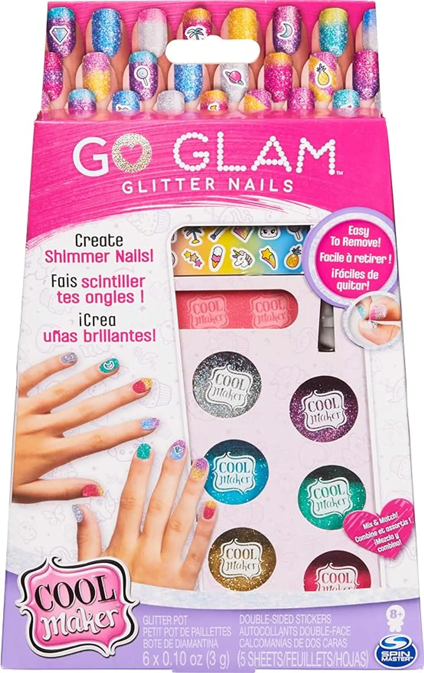 Set Go Glam Glitter Para Uñas Imexporta 6059916 1