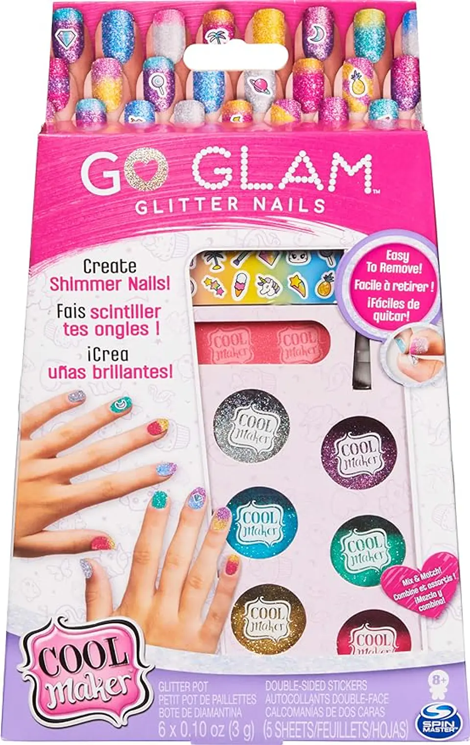 Set Go Glam Glitter Para Uñas Imexporta 6059916 1