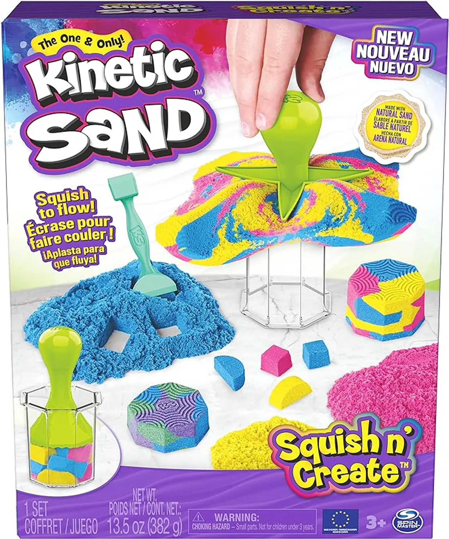 Kinetic Sand, Set Aplasta y Crea Con 382 G De Arena Color Multicolor Imexporta 6065527 2