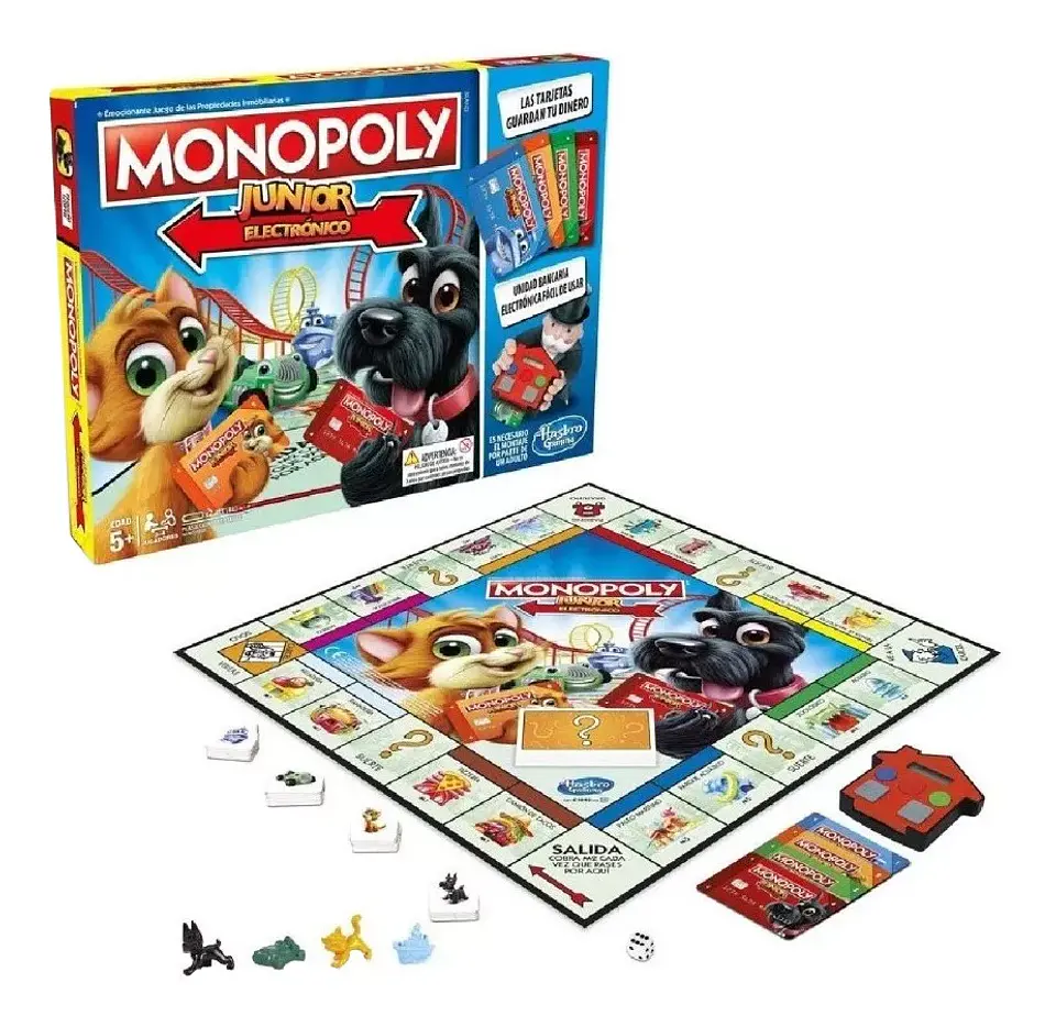 Juego De Mesa Monopoly Junior Banco Electrónico Hasbro E1842 1