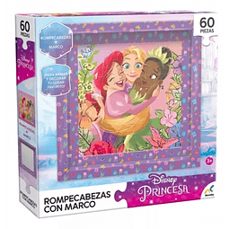 Disney Princesas Puzzle Con Marco 60 Piezas Imexporta Jca4089