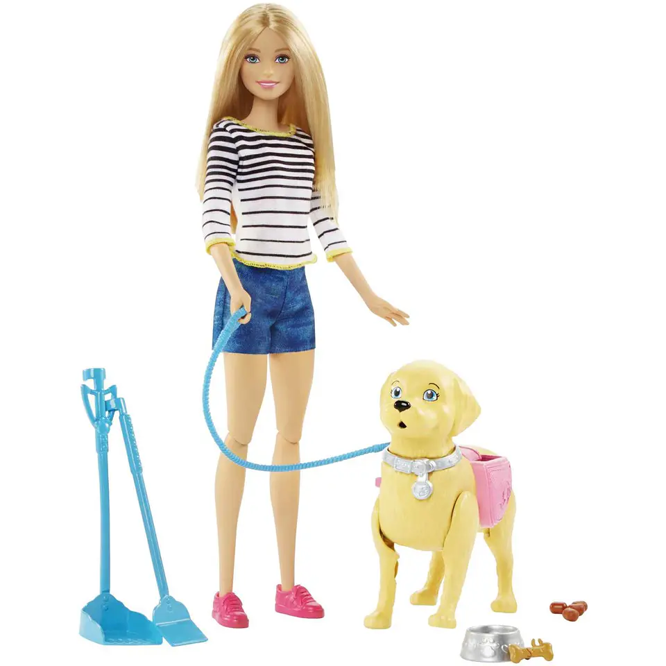 Barbie Paseo de Perrito Mattel Dwj68 1