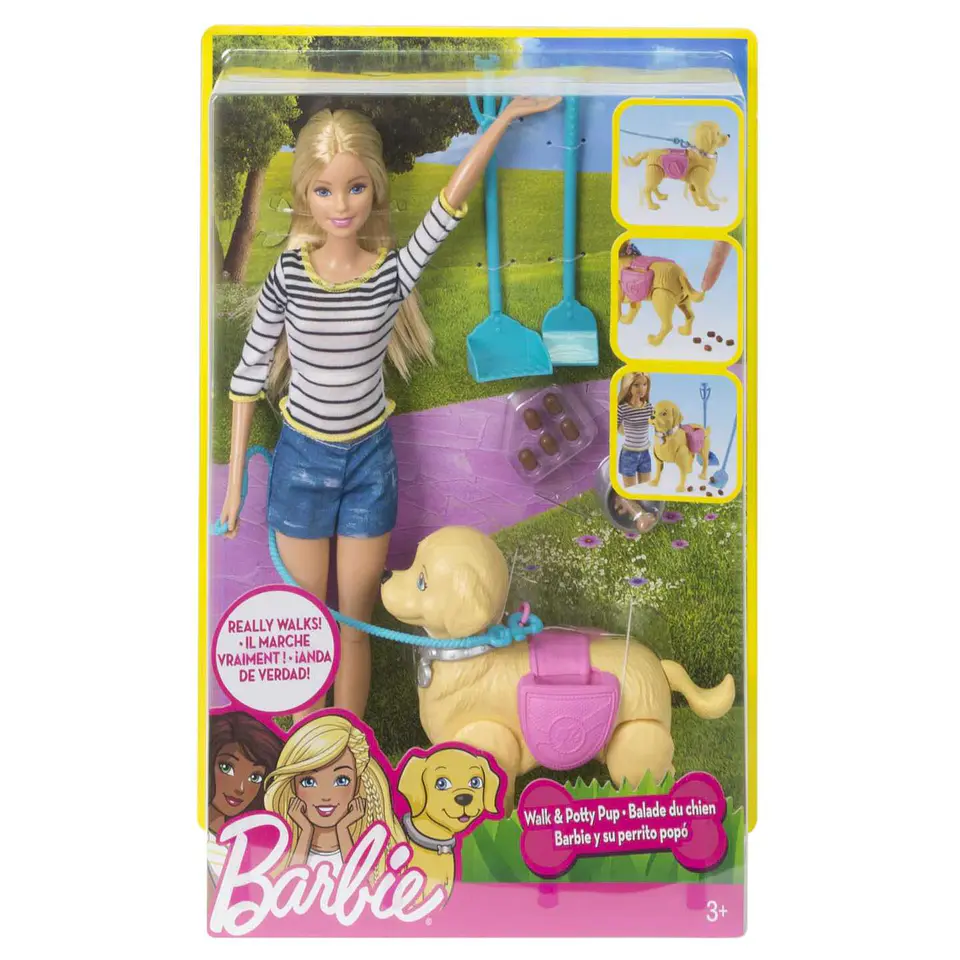 Barbie Paseo de Perrito Mattel Dwj68 2