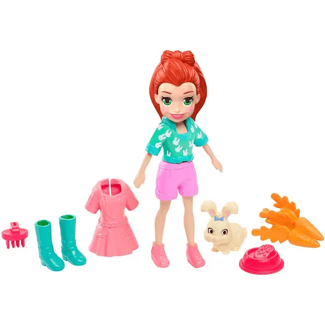 Polly Pocket Lila y Su Conejito Mattel Gdm11