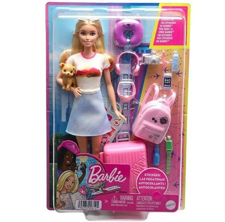 Barbie Viaja con Cachorro Mattel Hjy18 2