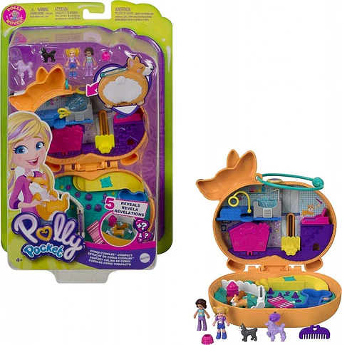Polly Pocket Cofre con Forma de Perro Corgi Cuddles Mattel Gtn14