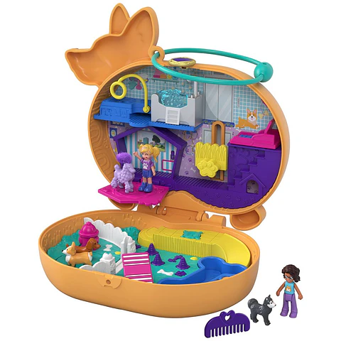 Polly Pocket Cofre con Forma de Perro Corgi Cuddles Mattel Gtn14