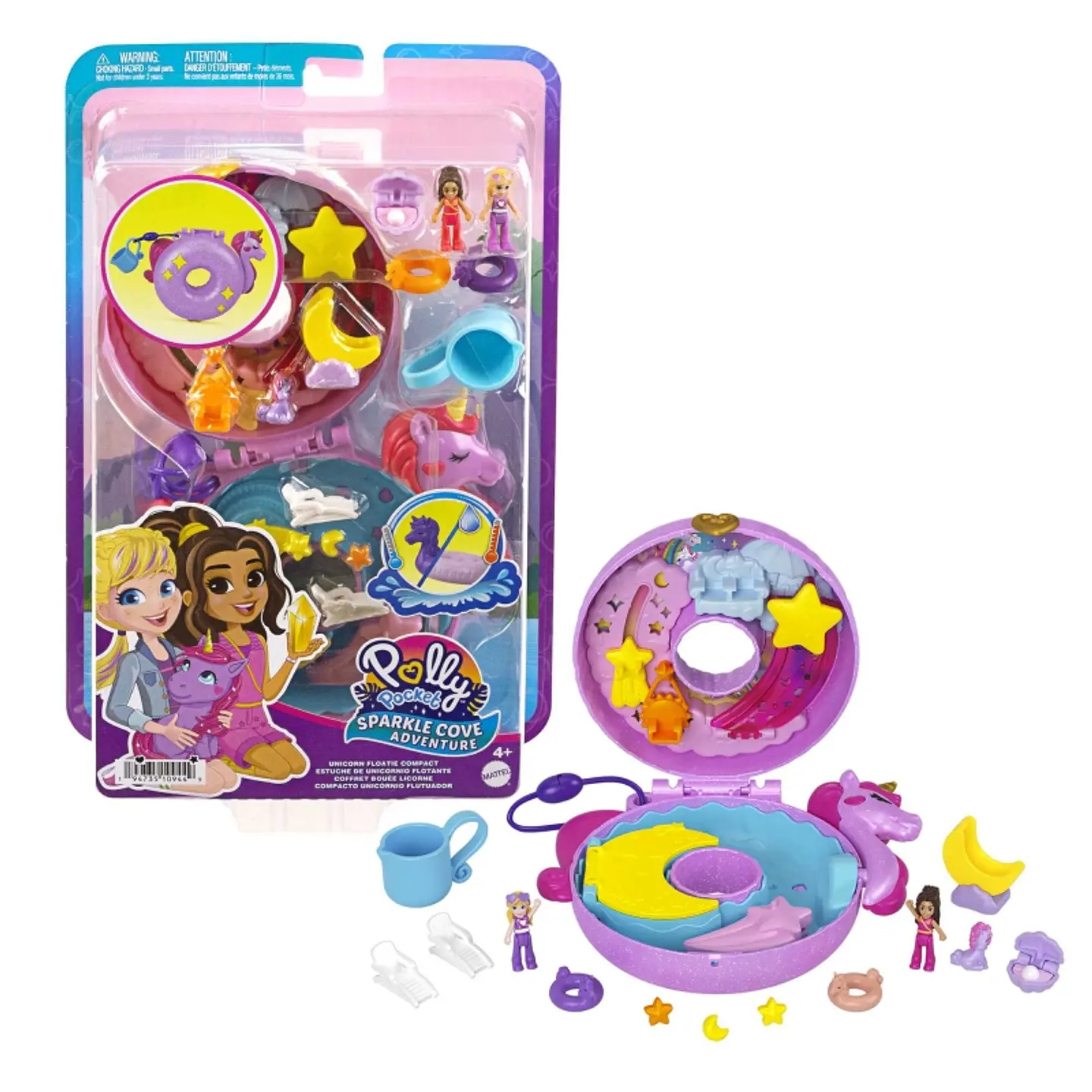 Polly Pocket Sparkle Cove Adventure Unicorn Floatie Surtido Mattel Hkv44 1