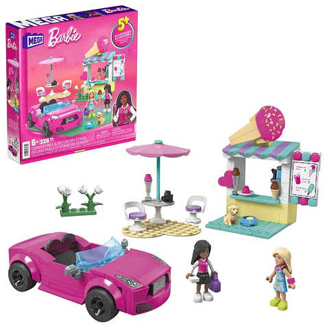 Barbie Mega Convertible & Ice Cream Stand Descapotable Mattel Hpn78