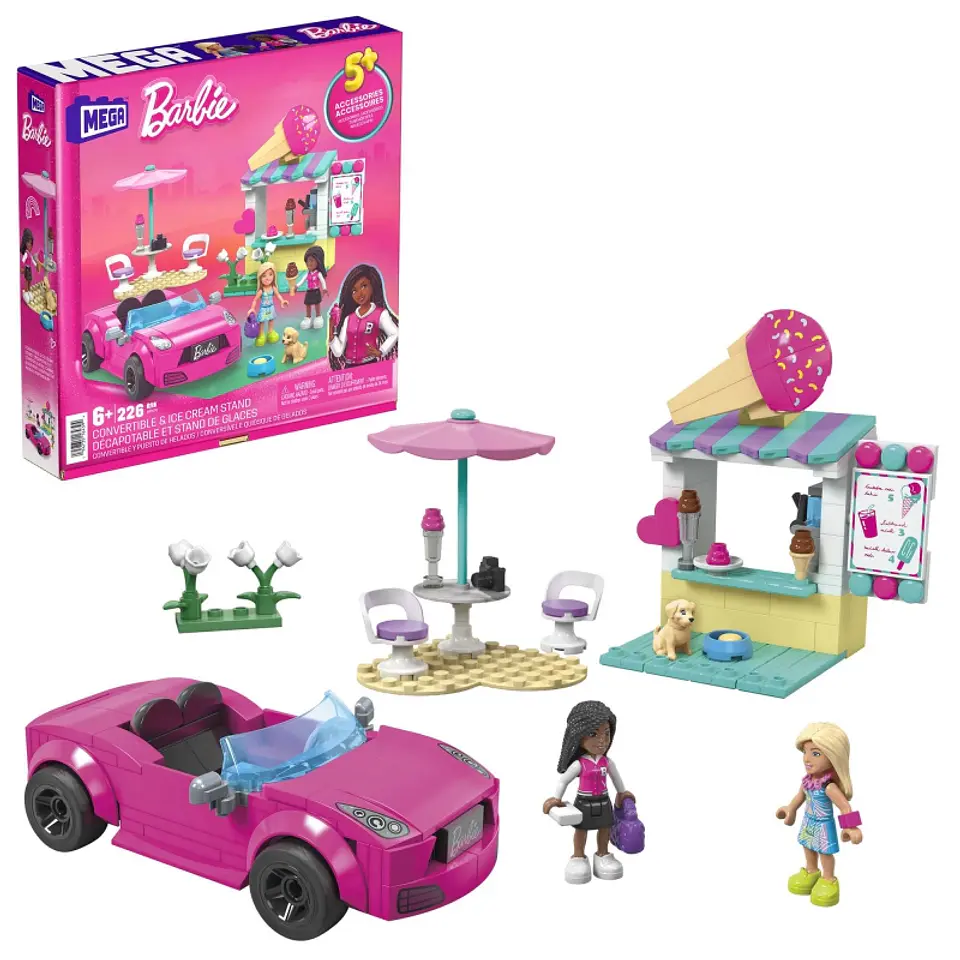 Barbie Mega Convertible & Ice Cream Stand Descapotable Mattel Hpn78 1