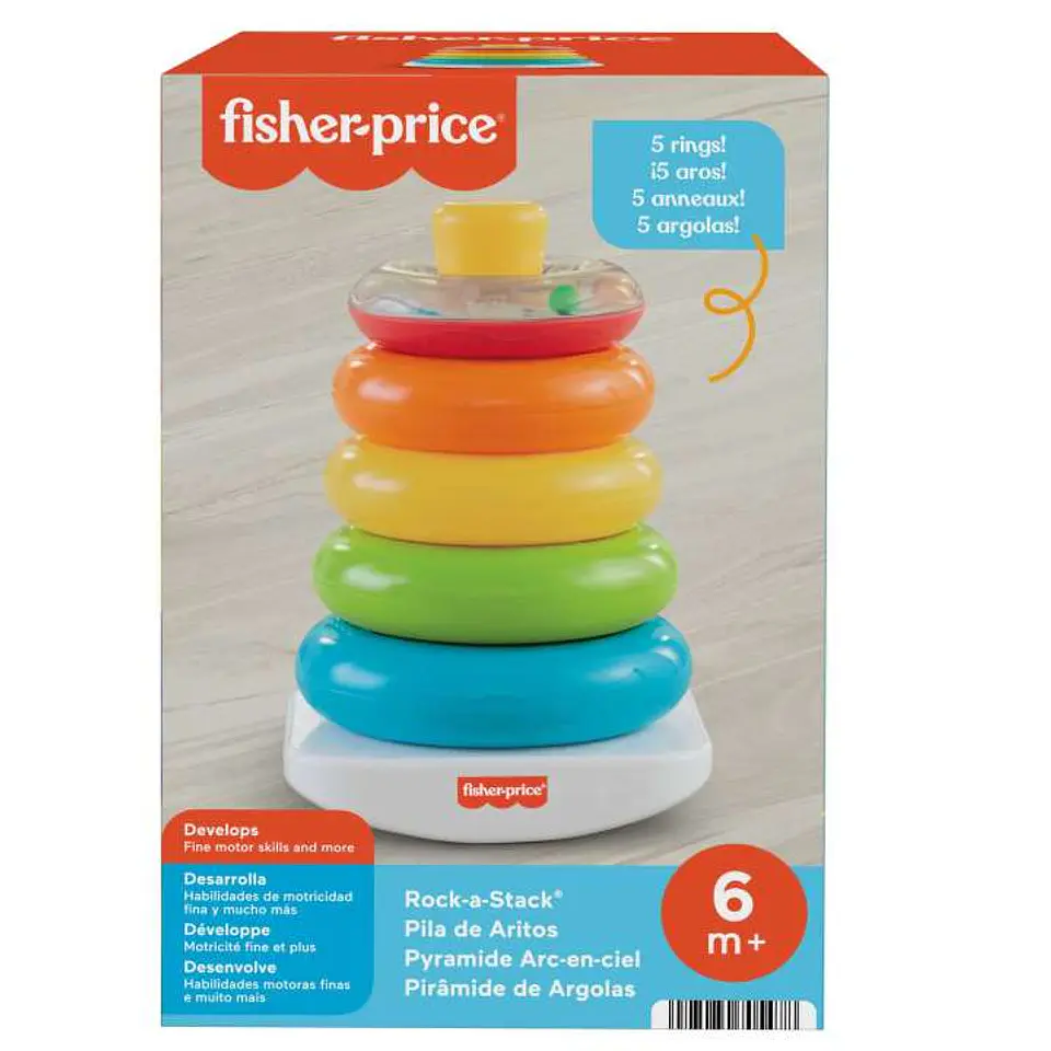 Fisher-Price Juguete Para Bebés Pila De Aritos Mattel N8248 3