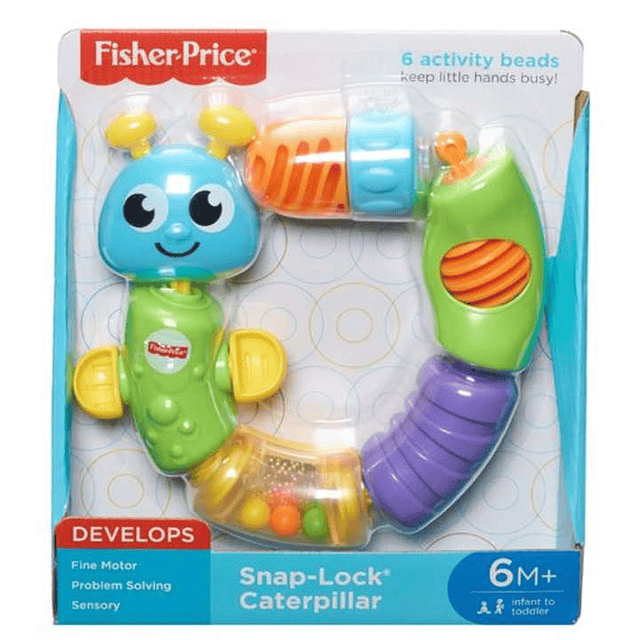 Fisher-Price Juguete Para Bebés Brilliant Basics Oruga Cadena De Colores Mattel W9834
