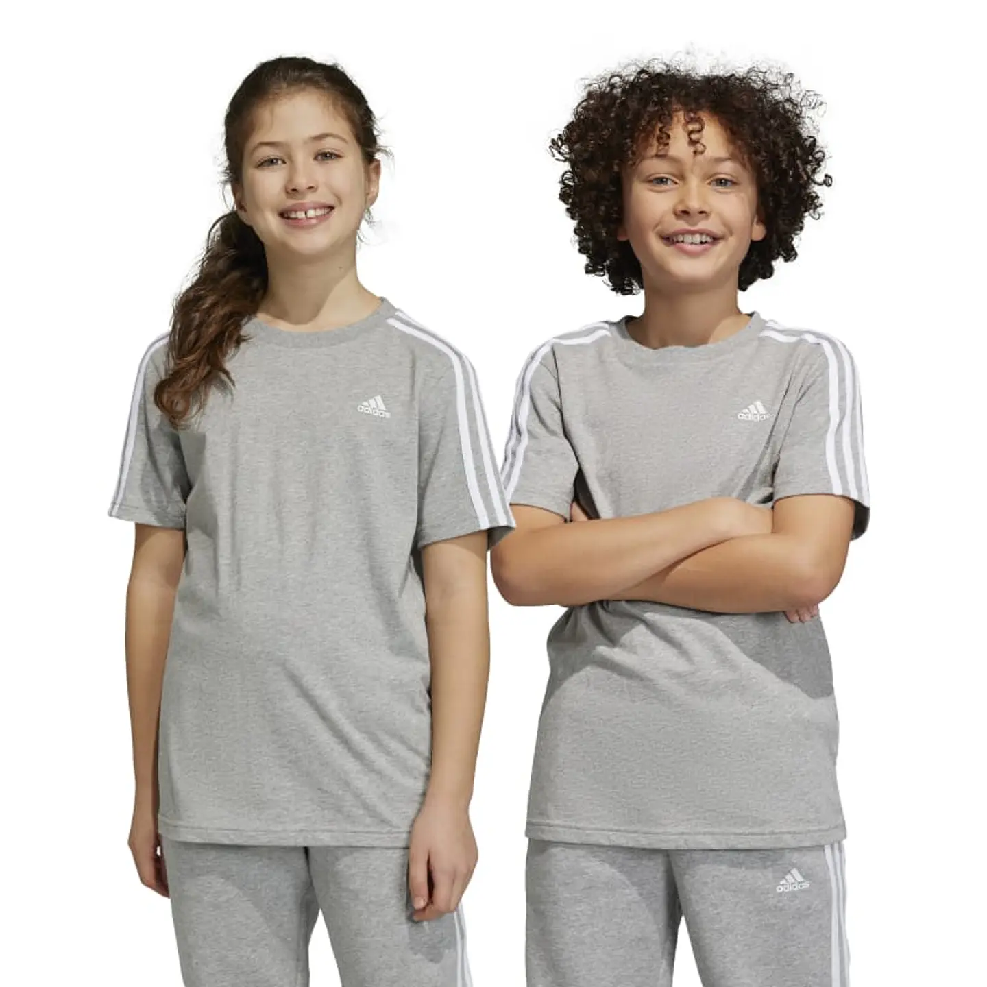 Polera Niño/a Gris Adidas Ib1669 7
